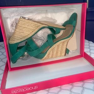 shoedazzle wedges “Genova” green